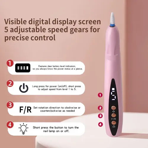 NailPro LED™ | Torno Eléctrico Profesional para Uñas