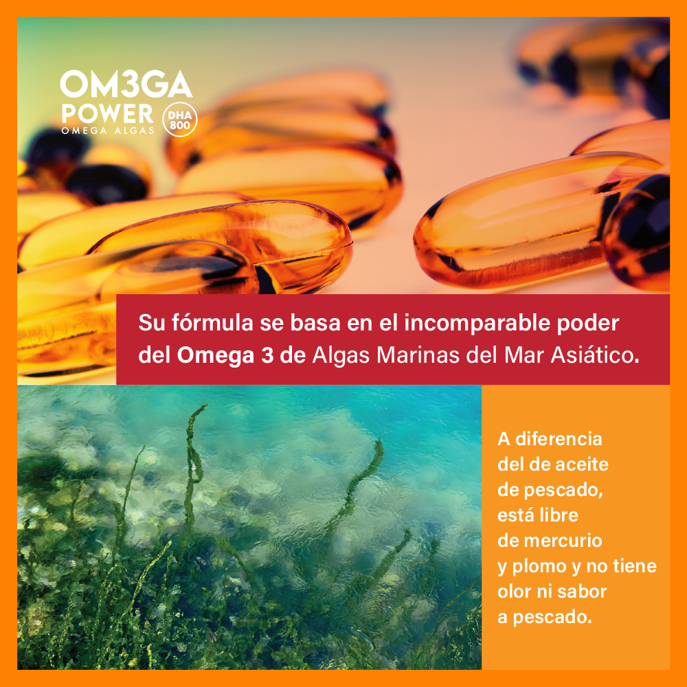 Omega Power DHA 800™ | Omega 3 Premium de Algas