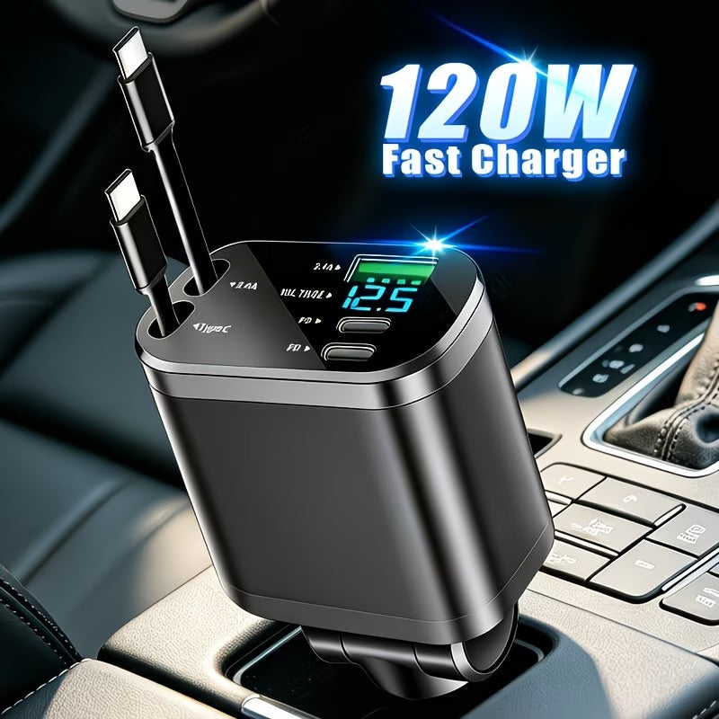 AutoCharge™ | Cargador de Auto 4 en 1 de 120W