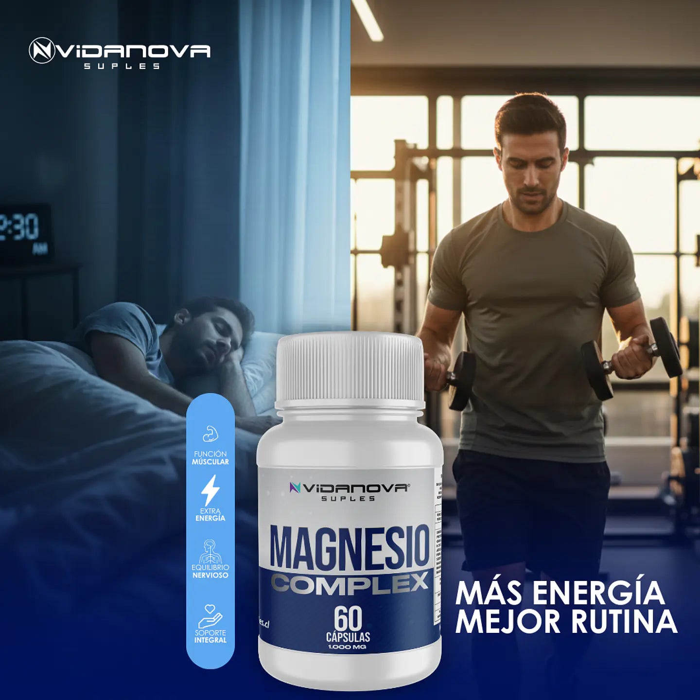 Magnesio Complex™ | Magnesio 1000 mg - 60 Cápsulas
